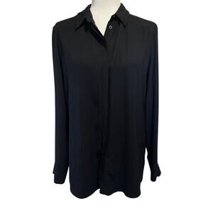 MM.LaFleur Black Button-Down Blouse Women’s Size 8